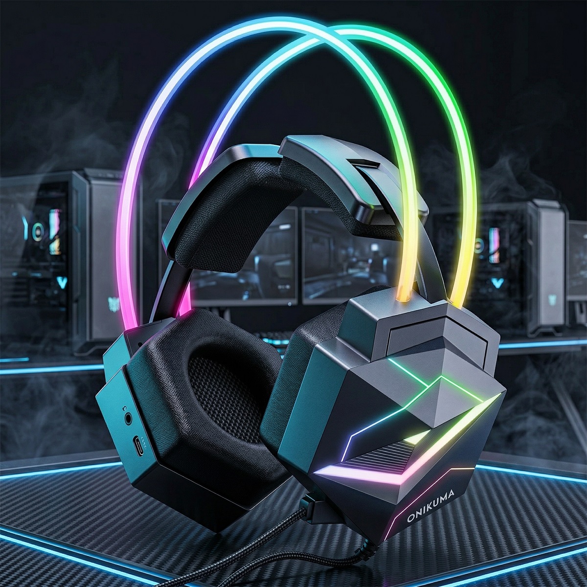 Gaming Headset Rgb - ONIKUMA Headset Gaming Headset Berkabel untuk