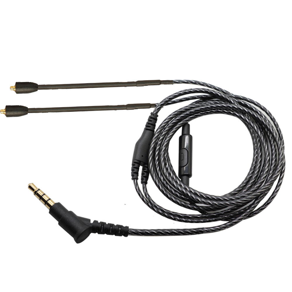 Wired Earphone Mic - Kabel MMCX SE215 dengan Mikrofon Kabel