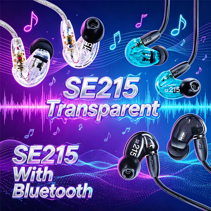 Audiophile Headphone Wired - Earphone Stereo Hi-fi SE215 Klasik dengan