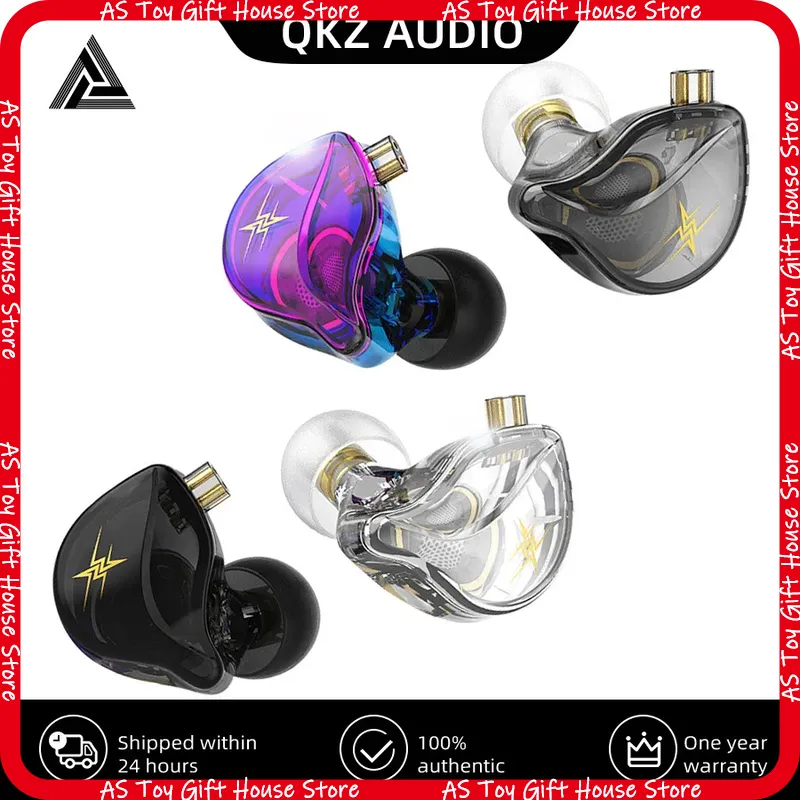 Wired Earphone Mic - QKZ ZXT Headphone In-Ear Berkabel Hi-Res