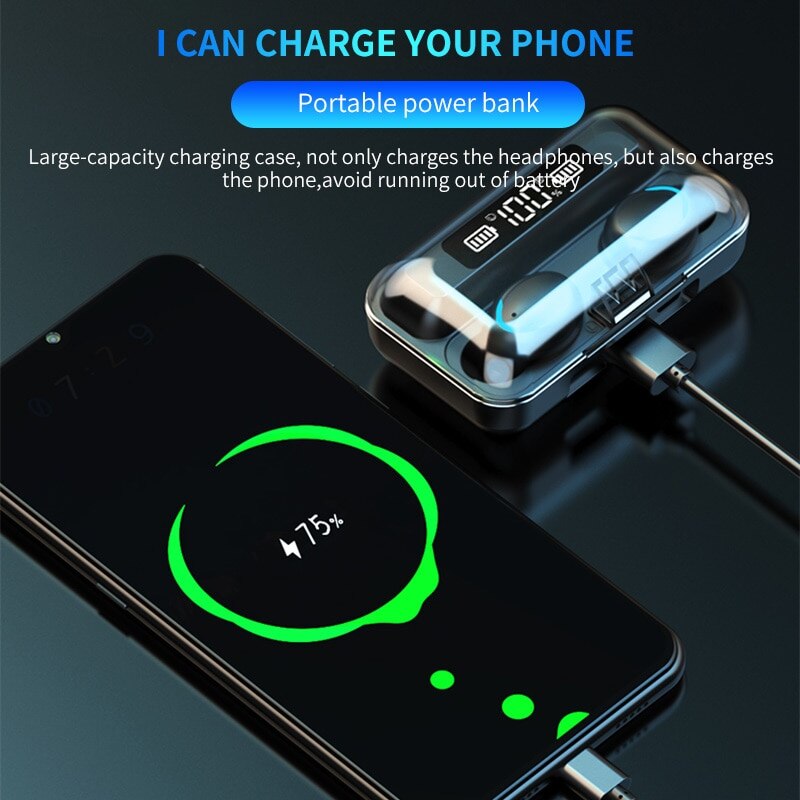 F9 Headphone Nirkabel TWS Head - Bluetooth Headset On Ear ulasan dan harga