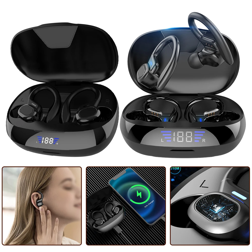 VV2 TWS earphone Bluetooth 5.0 - Sports Earphone Hook ulasan dan harga