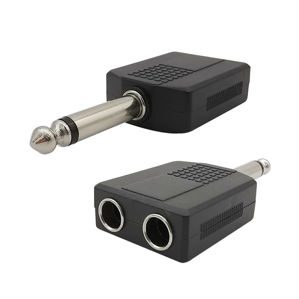 2 buah 1/4 inci TS Mono TRS ad - Earphone Splitter Jack ulasan dan harga