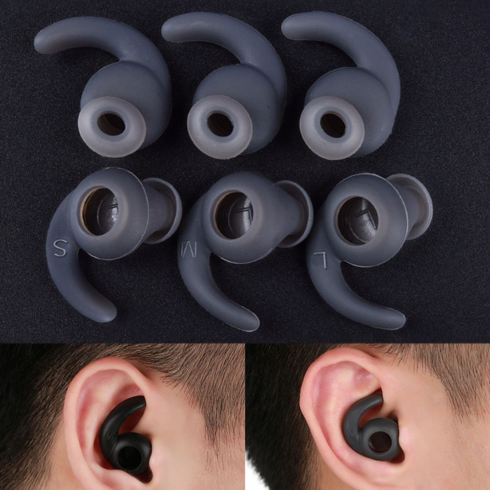 3 pasang S/M/L In-ear Headphon - Sports Earphone Hook ulasan dan harga