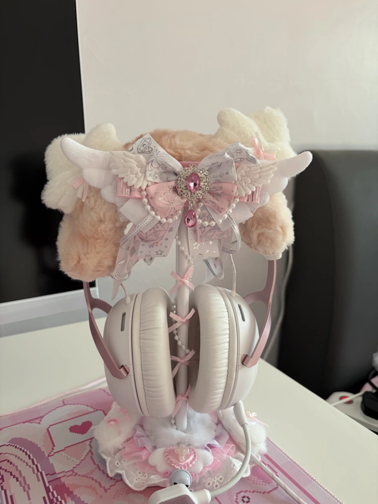 Penyangga Headphone Renda Lucu - Headphone Stand Desk ulasan dan harga