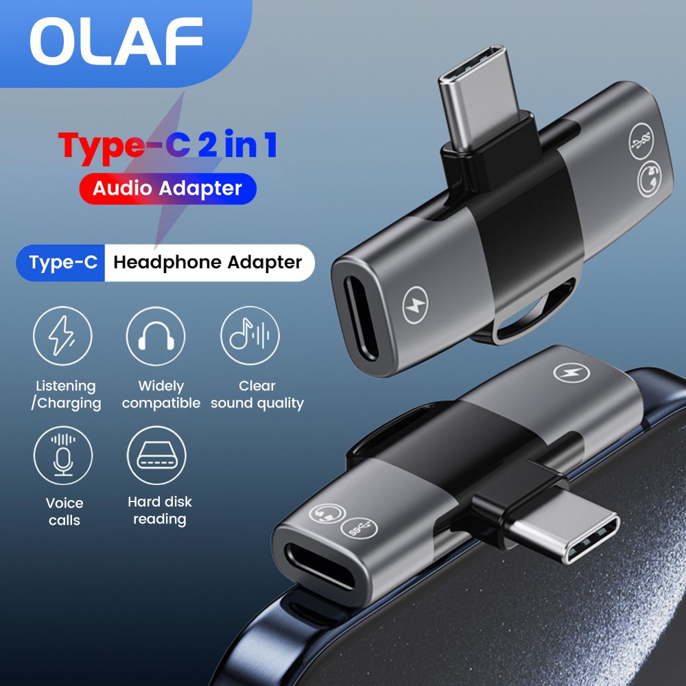Adaptor Audio Tipe C 2 In 1 US - Earphone Splitter Jack ulasan dan harga